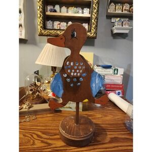 Vintage Wooden Country Goose Hand Towel Holder Rack, Painted Florals‎